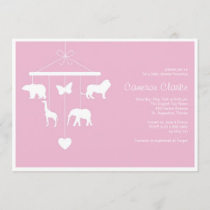 Inbjudan till Zoo Mobile Baby Shower