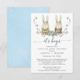 Inbjudan Twin till Virtuell babyvy för vintage på 