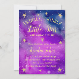 Inbjudan Twinkle Little Star Baby Shower