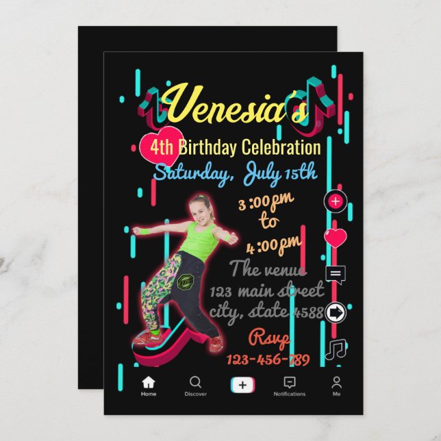 Inbjudan via sociala medier (Fram/baksida)