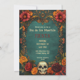 💀 inbjudan 🎉 Vintage Día de Muertos-partiet