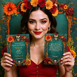 💀 inbjudan 🎉 Vintage Día de Muertos-partiet