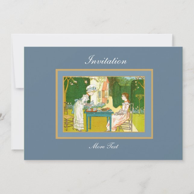 Inbjudan Vintage Victorian Tekväll (Framsida)