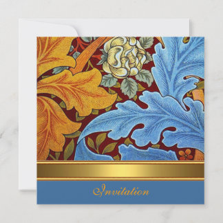 Inbjudan Vintage Viktoriansk William Morris Blommi