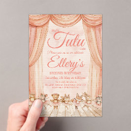 🦊 🐰 inbjudan 🩰 Watercolor Woodland Ballerina