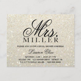 Inbjudan - White Guld Glit Fab Mrs. Möhippa 2