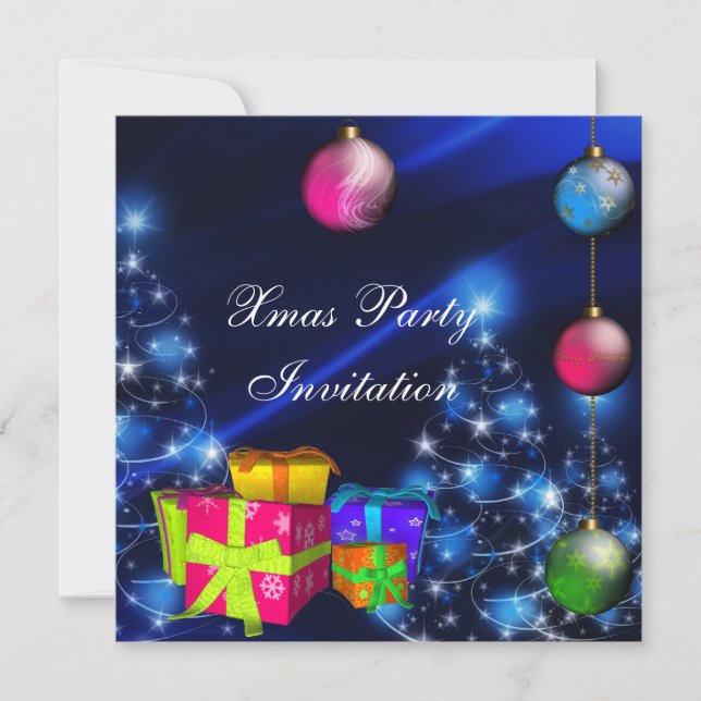 Inbjudan Xmas julfest lådor (Framsida)