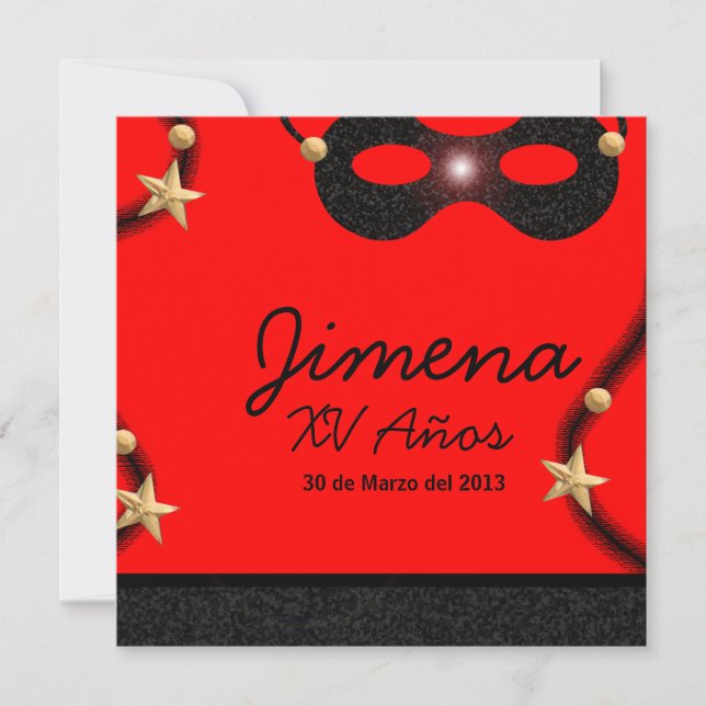 Inbjudan XV años (Framsida)