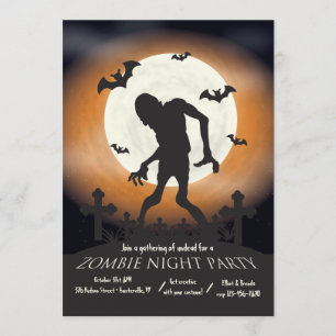 Inbjudan Zombie Night Halloween fest
