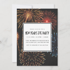 INBJUDANDE FRÅN NYÅRSAFTON PART| Moderna Fireworks Inbjudningar