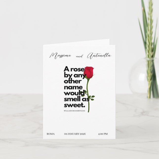 INBJUDANDE MED POETRY FRÅN WILLIAM SHAKESPEARE INBJUDAN (Framsida)