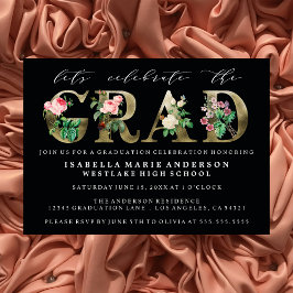 INBJUDANDE OM STUDENTFEST FÖR BLOMMIGT AV vintagen Inbjudningar