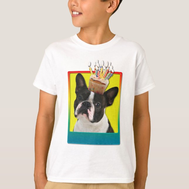 Inbjudanmuffin - Boston Terrier Tee Shirt (Framsida)