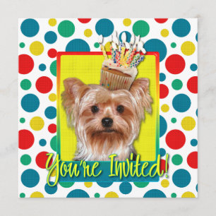 Inbjudanmuffin - Yorkshire Terrier Inbjudningar