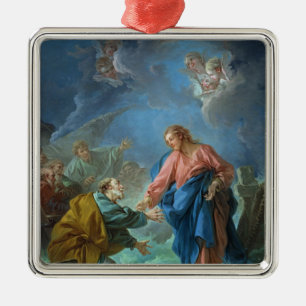Inbjudna St Peter att gå på vatten, 1766 Julgransprydnad Metall