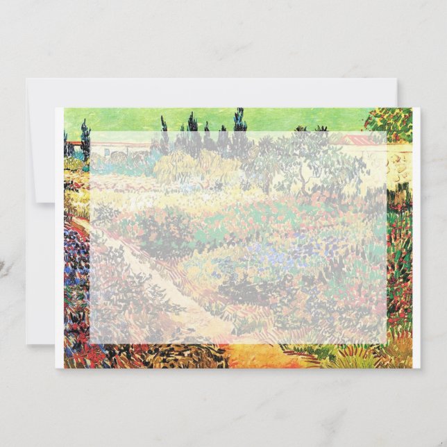 Inbjudningar. Blommande trädgård med stig Inbjudningar (Framsida)