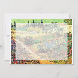 Inbjudningar. Blomstrande trädgård med stig Inbjudningar