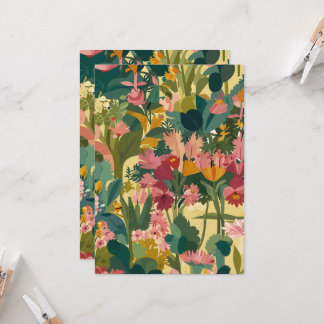 Inbjudningar Bloomy Gargen mönster