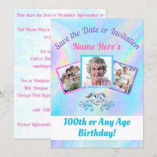 Inbjudningar eller 100 SAVE the DATE med 1 - 3 fot