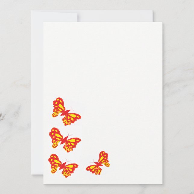 Inbjudningar/Fjärilar Inbjudningar (Framsida)