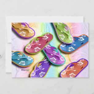 Inbjudningar - Flinflip flops pop Art