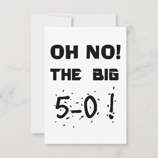 inbjudningar "för 50th födelsedag" (Framsida)