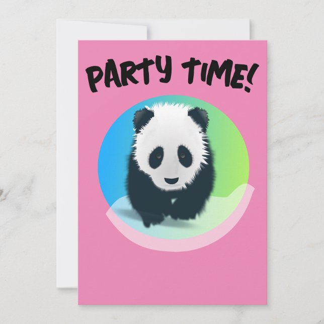 INBJUDNINGAR FÖR ANPASSNINGSBAR AV PANDA BEAR-FÖDE (Framsida)