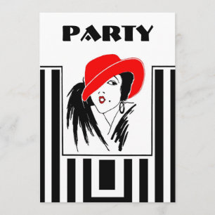 Inbjudningar för art décostilparty