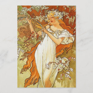 Inbjudningar för art nouveauAlphonse Mucha vår