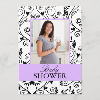 Inbjudningar för baby shower för chic mammafoto