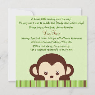Inbjudningar för baby shower för modapadjungel