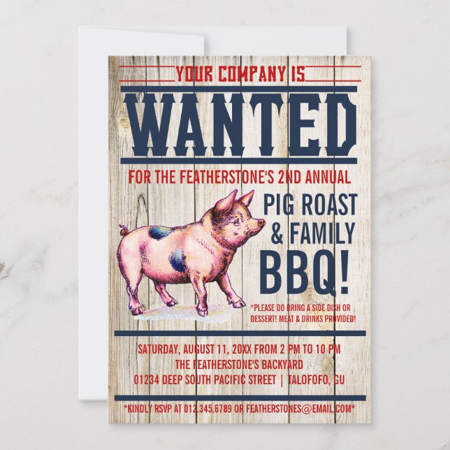 Inbjudningar för BBQ för familj för (Framsida)