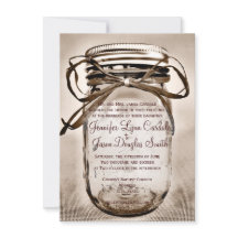 Inbjudningar för bröllop för landMasonburk