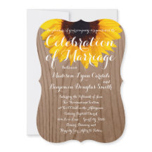 Inbjudningar för bröllop för landsolros lantliga