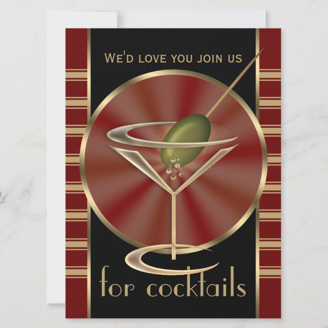Inbjudningar för cocktailparty XXL (Framsida)