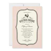 Inbjudningar för dusch för vintagetuppkök