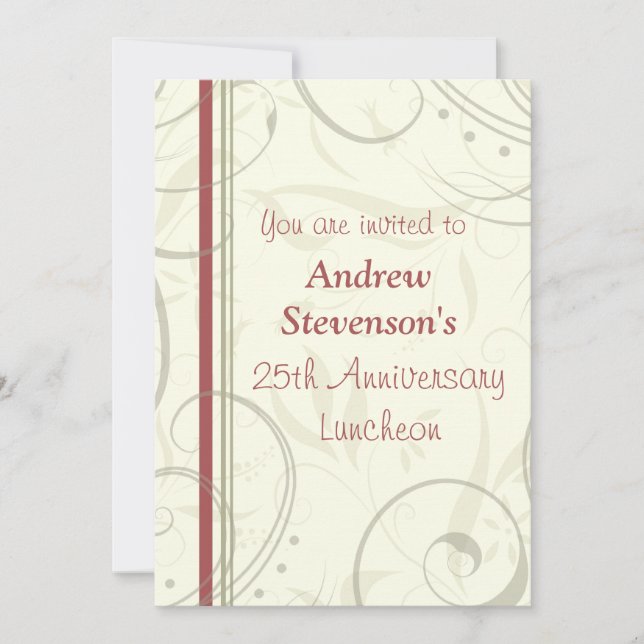 Inbjudningar för Ermployee årsdagLuncheon (Framsida)