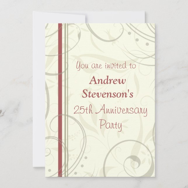 Inbjudningar för Ermployee årsdagparty (Framsida)