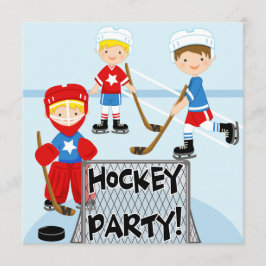 Inbjudningar för födelsedag för hockeysportparty