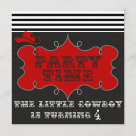Inbjudningar för födelsedag för partyTime Cowboy