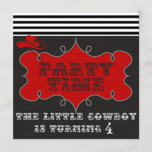 Inbjudningar för födelsedag för partyTime Cowboy