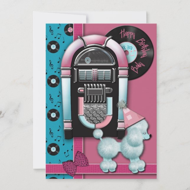 Inbjudningar för grattis på födelsedagenbabyparty (Framsida)