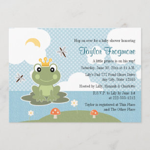 Inbjudningar för grodaPrince baby shower