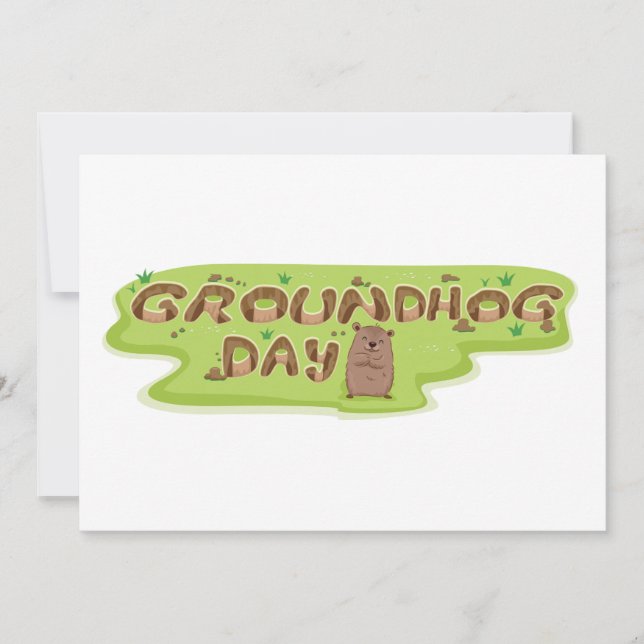 Inbjudningar för Groundhog dag (Framsida)