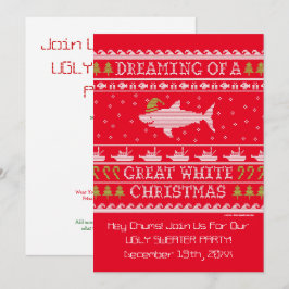 Inbjudningar för haj för fult tröjaparty roliga