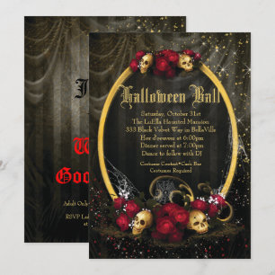 Inbjudningar för Halloween dräktboll