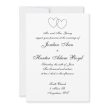 Inbjudningar "för Interlocking hjärtor"