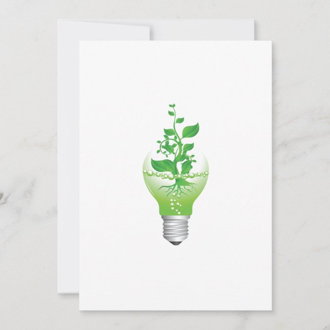 Inbjudningar för jorddagLightbulb (Framsida)