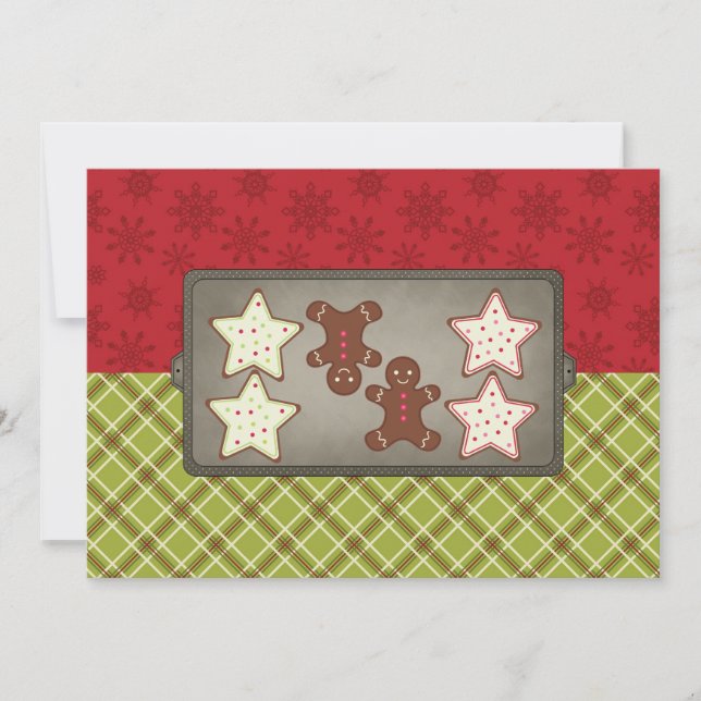 Inbjudningar för party för helgdagkakabakning (Framsida)