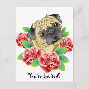 Inbjudningar för party för hund för stil för